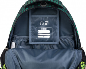 Ghiozdan Scolar 4 Compartimente, St.Majewski, Maner si Spate Ergonomic, Impermeabil, Elemente Reflectorizante, Colectia St.Right - Pixel Gamer BP04 43x32x20cm
