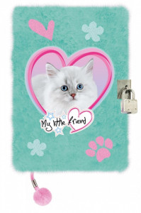 Jurnal cu Lacat, Plusat, St.Majewski, Pastel Cat, A5, 96 foi Dictando