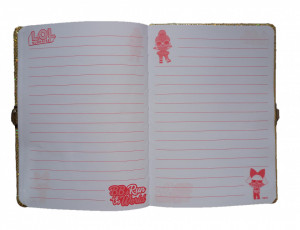Jurnal cu lacat, St.Majewski, LOL A5, 96 foi, linii, Auriu