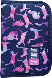 Penar Rigid cu 1 Fermoar si 2 Extensii, St. Majewski, Neechipat, Colectia St.Right - Cosmic Cats PC03 20.5x14x3.5cm