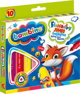 Carioci Color Triunghiulare Jumbo, Bambino, 10 Culori