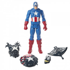 Figurina Titan Hero Spider-Man Maximum Venom - Captain America, 30 cm