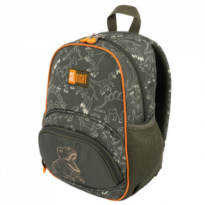 Ghiozdan Gradinita 1 Compartiment, Impermeabil, Elemente Reflectorizante, Colectia St.Right - T-Rex Junior BP70, 32x22x11.5cm