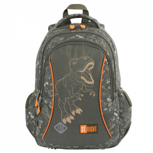 Ghiozdan Prescolari, Ergonomic, Impermeabil, Elemente Reflectorizante, Colectia St.Right - T-Rex Junior BP26, 39x27x17cm