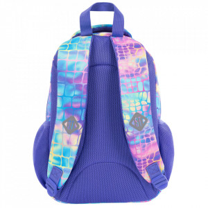 Ghiozdan Prescolari si Excursii, 3 Compartimente, Ergonomic, Impermeabil, Elemente Reflectorizante, Colectia St.Right - Pastel Snake BP71, 38x26.5x16cm