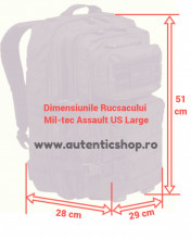 RUCSAC MILITAR MIL-TEC Marime L 36 litri - Ranger Verde/Coyote - SKU 14002302