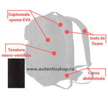 RUCSAC MILITAR MIL-TEC Marime L 36 litri - Dark Camo - SKU 14002280