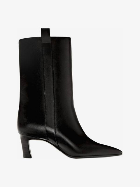 Massimo Dutti Botin Punta Cuadrada Nero