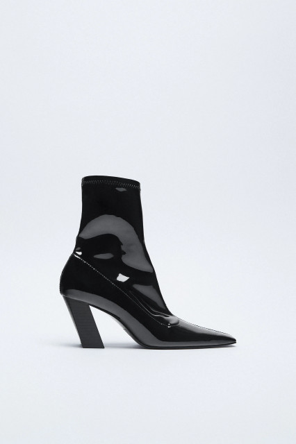 Zara Glossy Heeled Boots