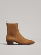 Massimo Dutti Botin Cowboy Cuero Maron