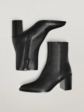 Massimo Dutti Botin Tacon Ancho Forro Contraste