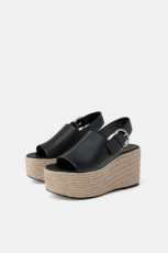 Zara JuteNeroPlatformSandals