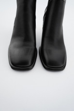 Zara Metallic Heel Boots