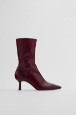 Zara Stiletto Cherry Ankle Boots