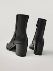 Massimo Dutti Botin Tacon Ancho Forro Contraste