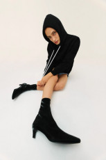 Zara Saten Heeled Boots