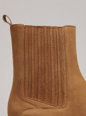Massimo Dutti Botin Cowboy Cuero Maron