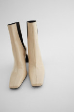 Zara Cream Heeled Boots