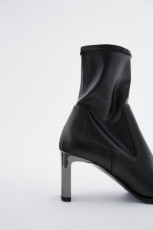 Zara Metallic Heel Boots