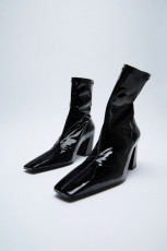 Zara Glossy Heeled Boots