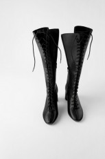 Zara Laced Leather Boots