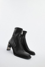 Zara Metallic Heel Boots