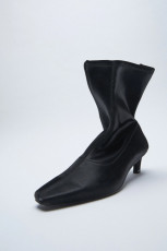 Zara Saten Heeled Boots