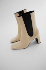 Zara Cream Heeled Boots