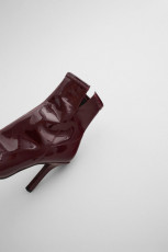 Zara Patent Finish Cherry Botin