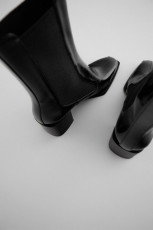 Zara Strech Chunky Heel Botin
