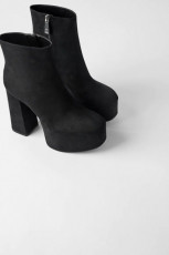 Zara Platform Heels Botin