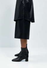 Zara Soft Leather Ankle Botin