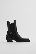 Zara Block Cowboy Ankle Boots