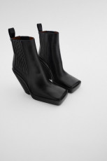 Zara Platform Cowboy Ankle Boots