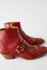 Zara RedCowboyLeatherBoots