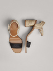 Massimo Dutti Sandalia Tacon Rafia