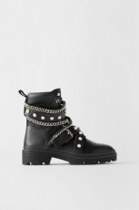 Zara Flat Leather Ankle Chain