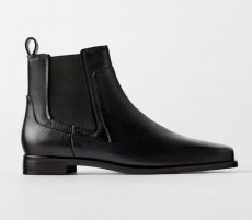 Zara Flat Leather Boots