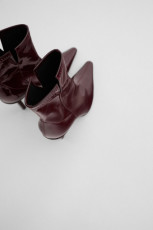 Zara Patent Finish Cherry Botin