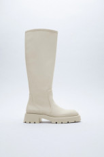 Zara White Rain Boots
