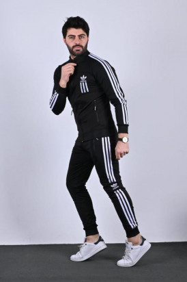 Trening Barbati Adidas Originals Slim Fit Negru / Alb EDLT1094