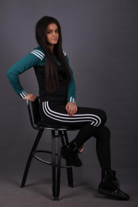 Trening Dama Adidas Performance Slim Fit Negru / Turcoaz EDLT1111