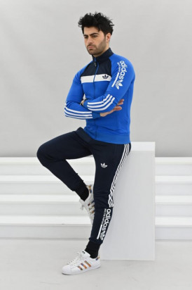Trening Barbati Adidas Originals Slim Fit Negru/Albastru EDLT1112
