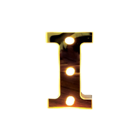 Litera volumetrica luminoasa, LED, din plastic, cu baterii, I