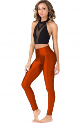 Colanti luciosi, lycra, talie inalta, Gold Aramiu, Super Glossy