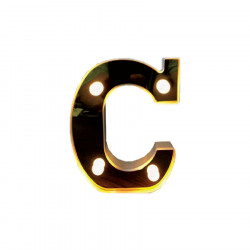 Litera volumetrica luminoasa, LED, din plastic, cu baterii, C