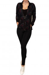 Trening dama Fitness, Performance, Black, imprimeu Pink