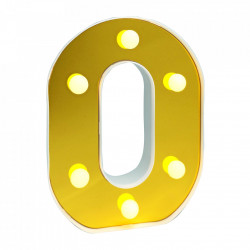 Cifra volumetrica luminoasa, LED, din plastic, cu baterii, 0