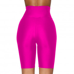 Colanti luciosi, lycra, scurti, talie inalta, Pink