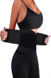 Centura modelatoare, talie viespe, tip corset, Black